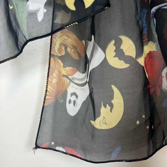 Vintage Halloween Sheer Black Scarf - Picture 4 of 9